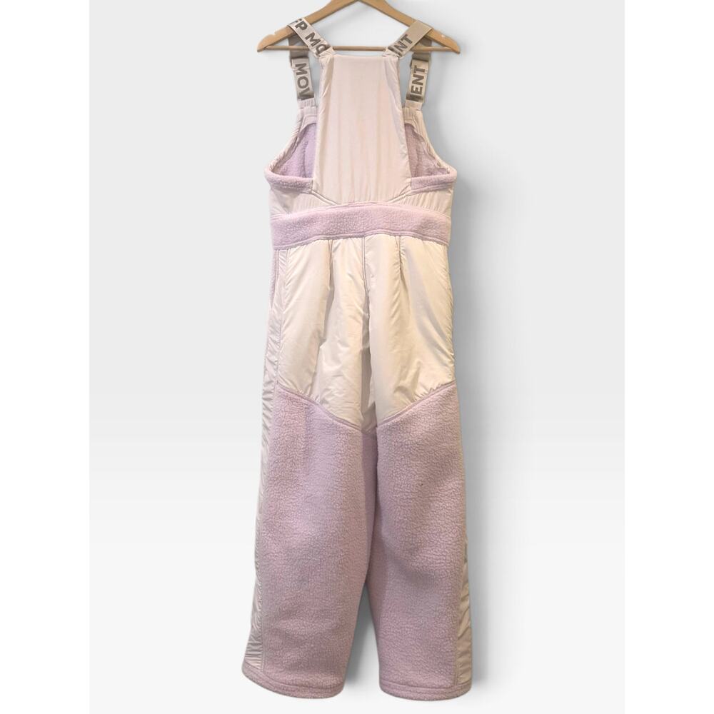 FREE PEOPLE FP Movement Hit The Slopes Fleece Overalls Lilac Small EUC - Picture 5 of 6